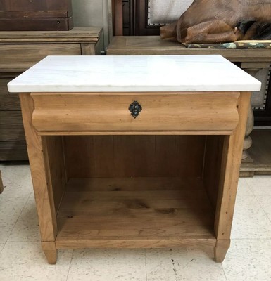 New Kincaid Vintage Pine Nightstand Bedside Chest Rustic Farmhouse Granite Top Ebay