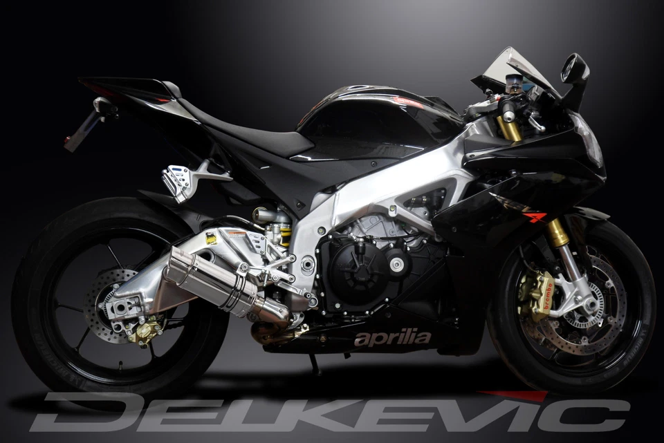 Aprilia RSV4 1000 2009-2015 Kit de silenciador de escape redondo de acero inoxidable de 8" Foto 4 de 4