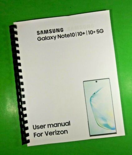 Owners Manual for Samsung Galaxy Note10+ 10+ 5G Verizon 198 Pages W/Clear Covers - 第 1/1 張圖片