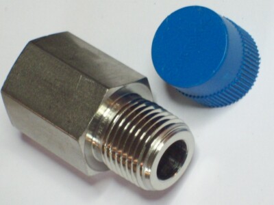 Swagelok Stainless Steel Adapter, 1/2'' MNPT x 1/2'' Female ISO Tapered, SS-8-AT-8
