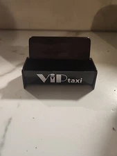 VIP Taxi Business Card Holder/Stand Desk Gadget Black White