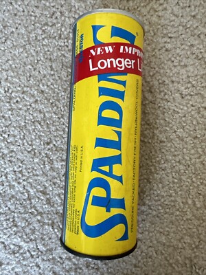 Vintage Spalding Championship Tennis Balls 3 Yellow Extra Duty New Unopened USA