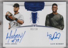 2018 Panini Flawless Luis Robert Jose Abreu Dual Auto Sapphire #3/10 🔥Robert RC