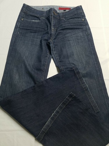 Vigoss Jeans Womens Size 9 Flare Boot cut Distressed Blue Stretch Denim - Picture 5 of 12