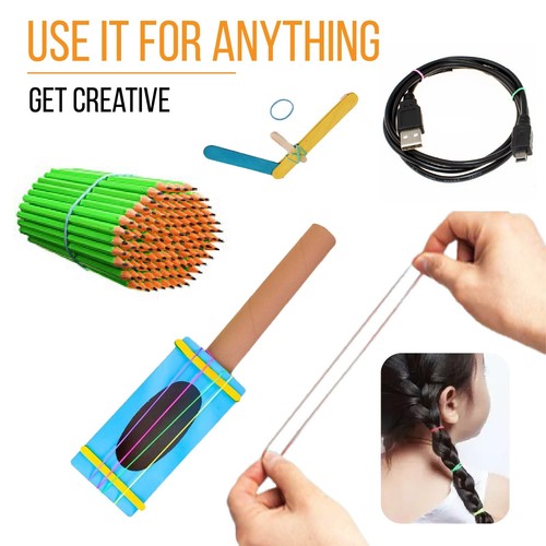 Bandas elásticas suaves de goma para cabello extra gruesas TYGA (paquete de 1000) - Imagen 8 de 28