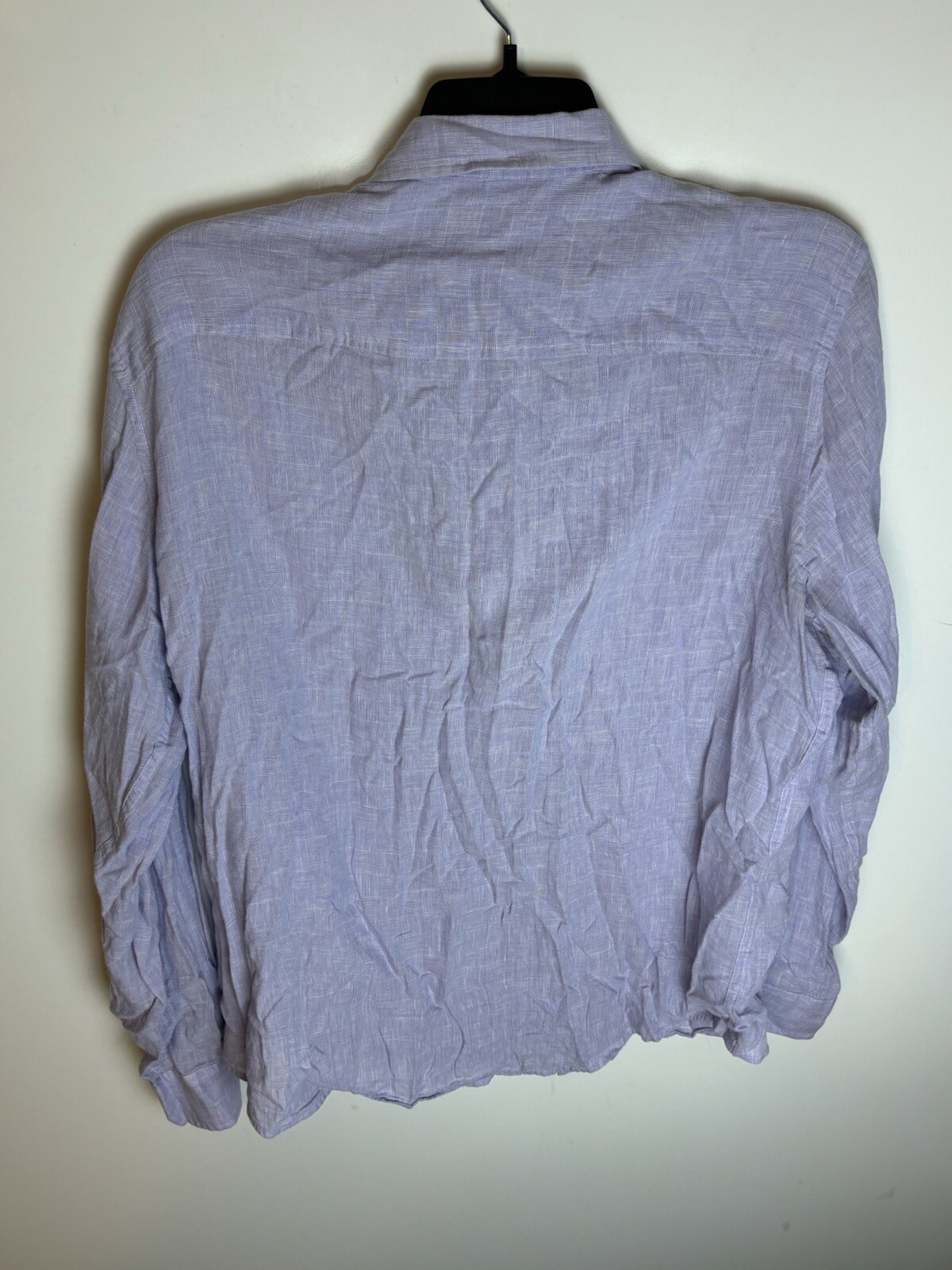 Men's MICHAEL KORS Purple Linen Blend Size XL Button Front Shirt thumbnail 2