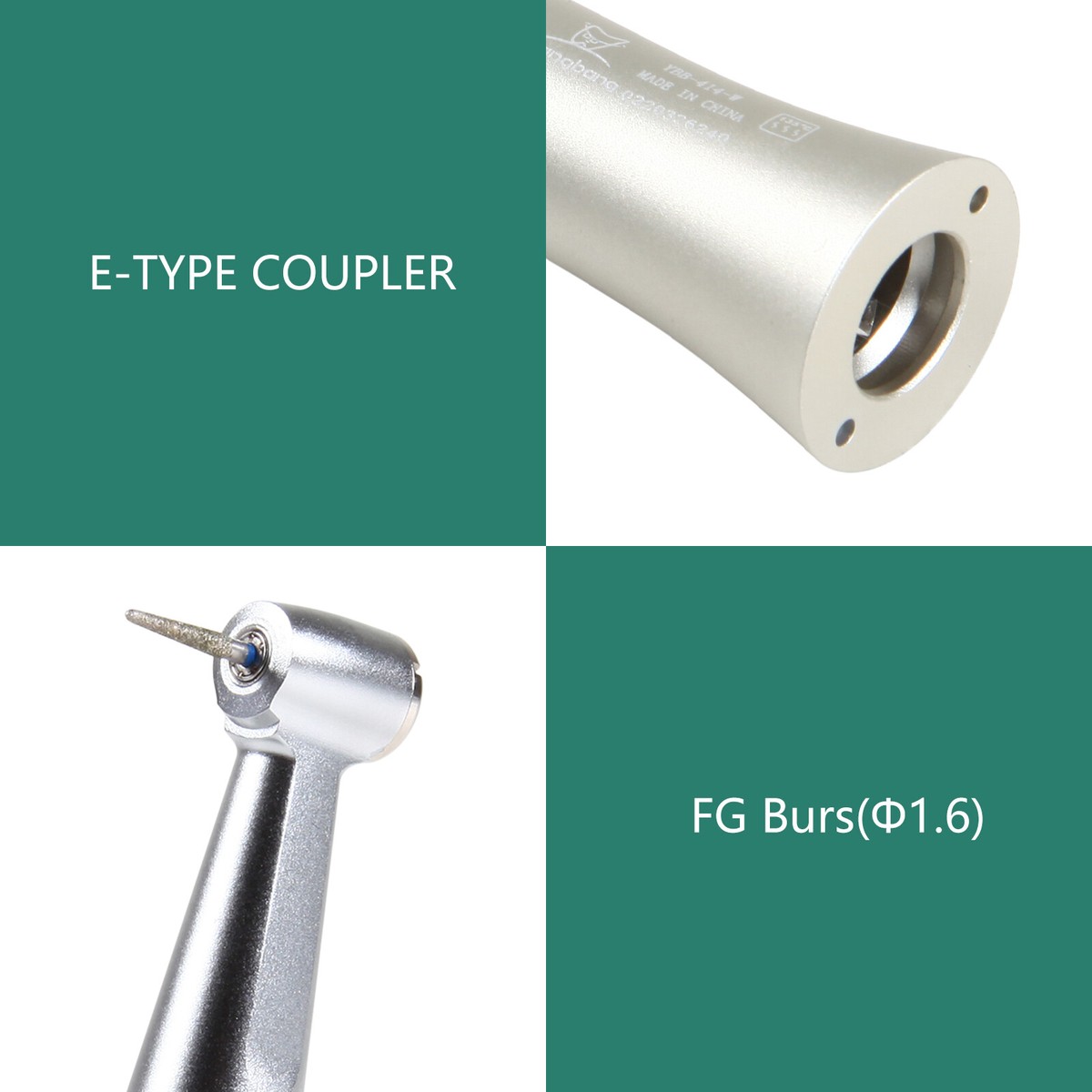 Pièce à Main Dentaire Basse Vitesse Yabang - Pneumatique, Bouton Poussoir, Vitesse 14 000-20 000 Tr/min, Neuve