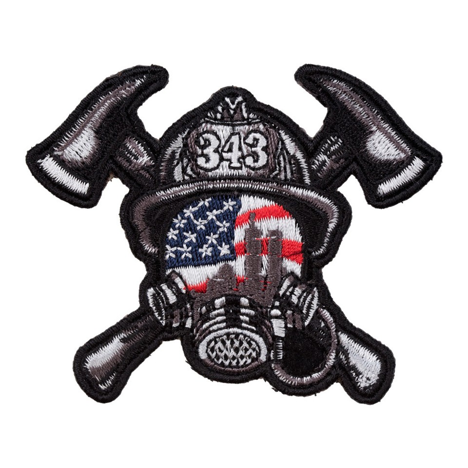Twin Towers Reflection 343 Firefighter Helmet Patch, 9-11 Patches | eBay