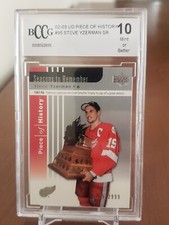 Steve Yzerman 2002-03 UD Piece Of History BCCG 10 #'ed 585/2999
