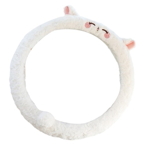 Cute Cartoon Plush Warm Car Without Inner Ring Steering Wheel Cover - Picture 12 of 17