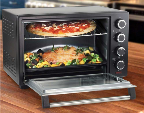 Forno Fornetto Elettrico Ventilato 30 litri 1000 W Luce Interna Timer | eBay