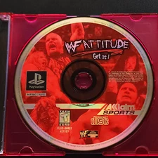 WWF Attitude PlayStation PS1 Loose, Tested, Includes Jewel Case