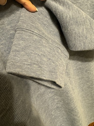 POLO RALPH LAUREN Herren XL blau meliert 1/4 Reißverschluss Pullover Strick klassisch neu mit Etikett **Hinweis** - Bild 7 von 7