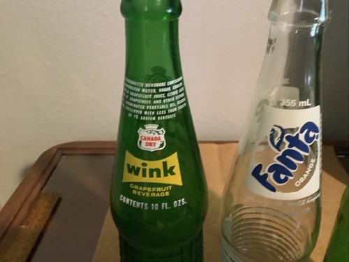 Lot of 3 Vintage Soda Bottles, 2021 10 Oz Fanta Orange-2009 Bubble Up-Wink 12 Oz - Picture 5 of 7