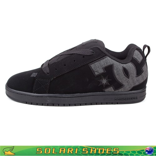 DC Mens COURT GRAFFIK SE Black /Heather Grey Skateboarding Shoes *Factory Second - Picture 2 of 6