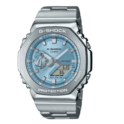 Casio Uhr GM-2110D-2AER Herren G-Shock Stahl Blau Metallic Zifferblatt UVP 279,00 £