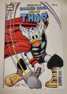 WHAT IF...? DONALD DUCK BECAME THOR #1 11/2024 VF+ SIMONSON VARIANT MARVEL COMIC