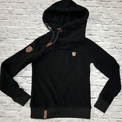 NAKETANO Black Fleece Hoodie Womens S Pullover