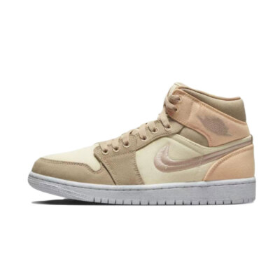 Nike Women's Air Jordan 1 AJ1 Mid SE Khaki Muslin Desert