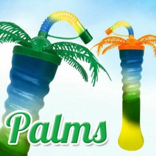 🔥 PALM TREE Novelty Reusable Drinking Cups Slush Colours 500ml 17oz Cup (HT5)