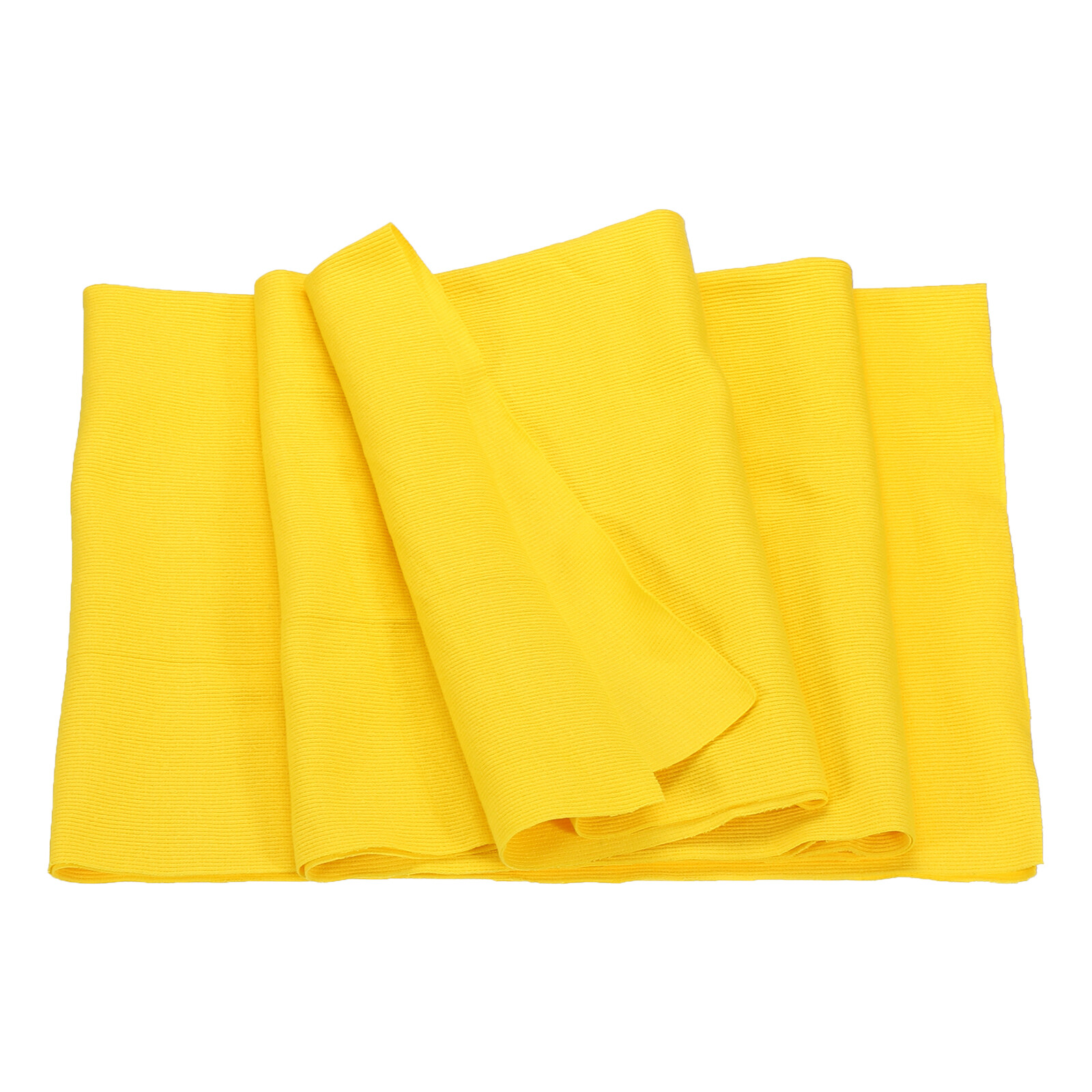 50cm x 1.2m Elastic Cuffs Ribbed Trim Cotton Fabric Knitted Stretch Band Yellow
