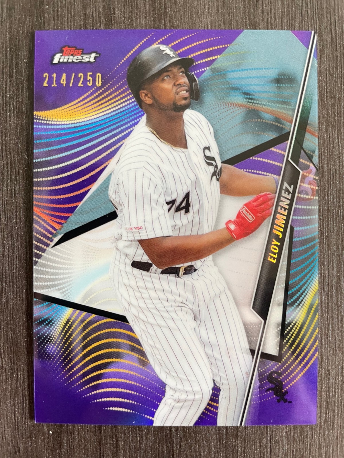 2020 Topps Finest Eloy Jimenez Purple Refractor serial /250
