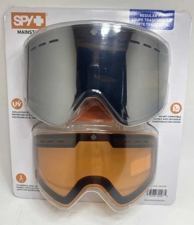 Spy+ Mainstay Snow Goggles Dual Lens Triple Foam Microfiber Bag Free Shipping eBay