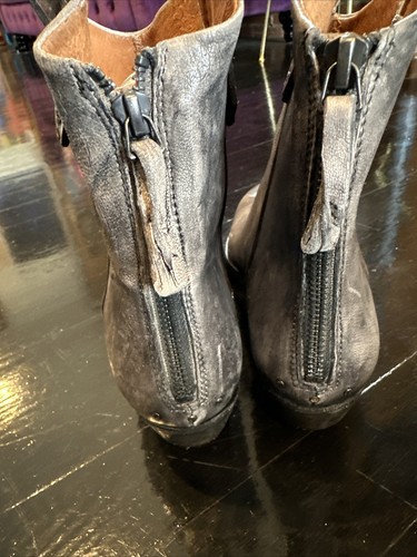 WE THE FREE WADE HEAVILY DISTRESSED ANKLE BOOT WASHED BLACK 8/38 - Picture 3 of 12