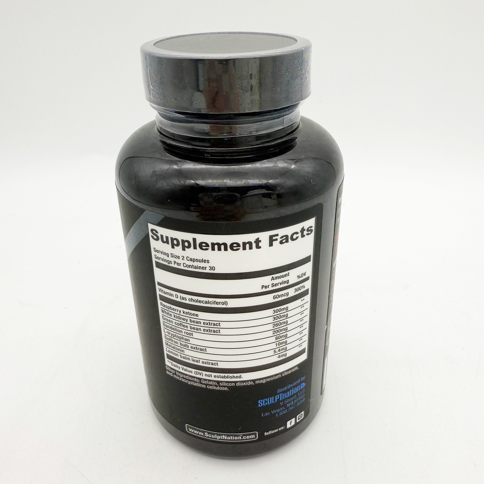 SculptNation Burn PM Thermogenic Fat Burner 60 Capsules Exp 6/26