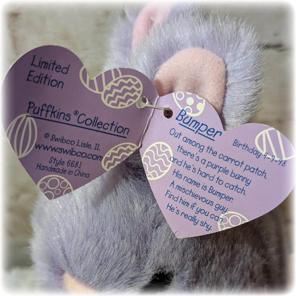 Lote de 6 chirridos, parachoques, lirios, Jack, nuez, castor vintage de los años 90 Swibco Puffkins Foto 3 de 4