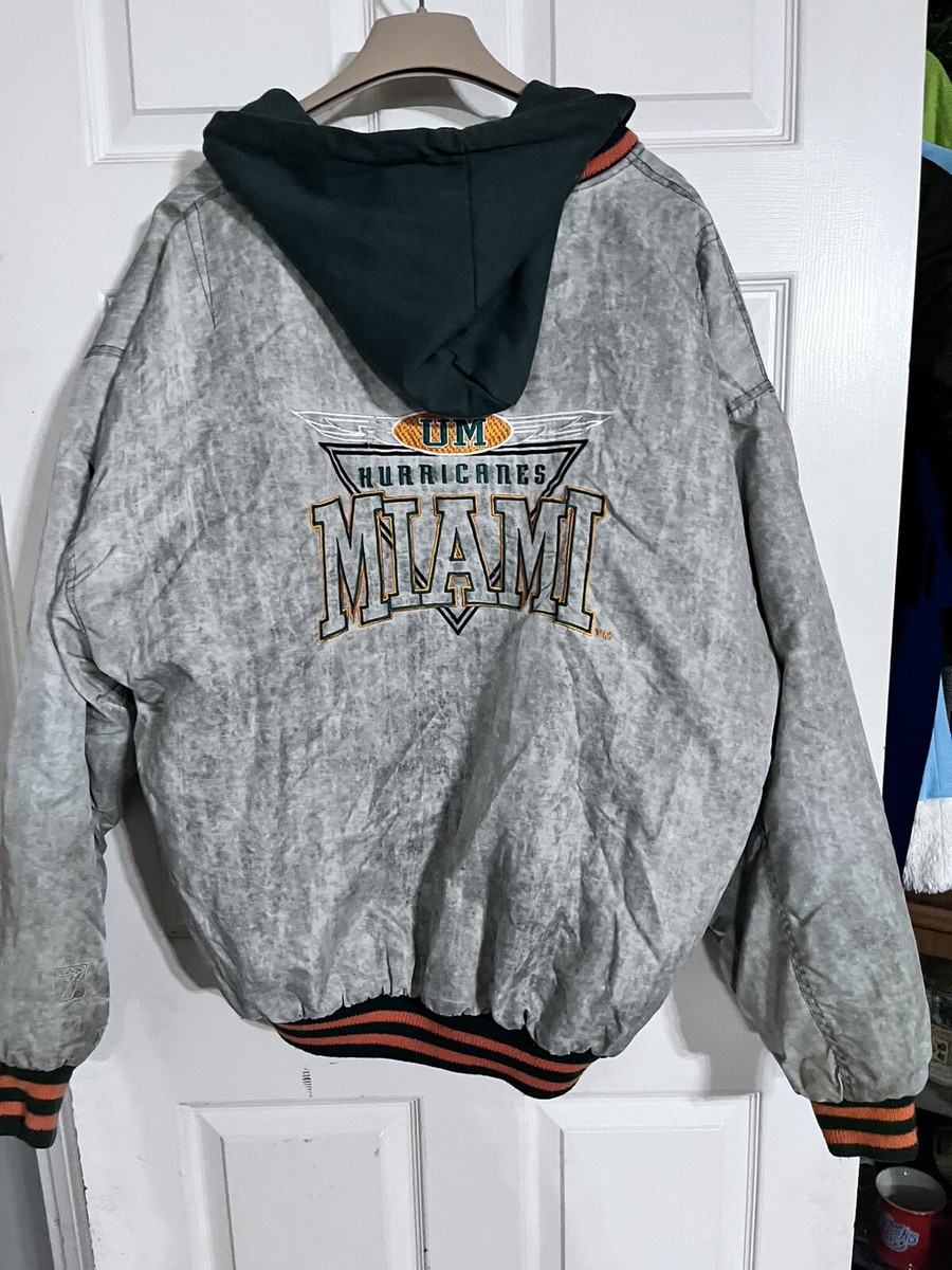 Vintage 1990's UM University of Miami Hurricanes Jacket XL Logo 7