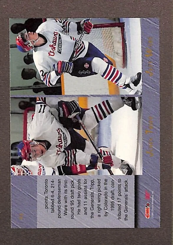 1995 Classic Draft Gold Press Proof #91 Savard LaFrance Tripp Ware /249 - Image 2 of 3