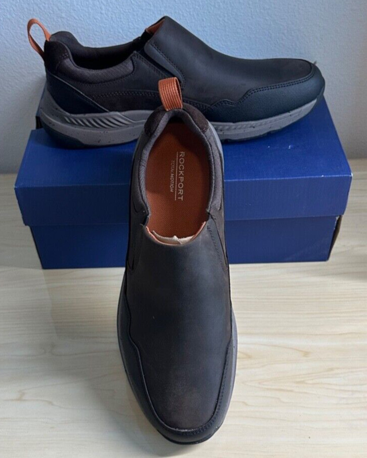 ROCKPORT Mens Xcs Spruce Peak Slipon Brown casual shoes Size 8W