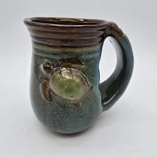 Cape Shore Stoneware Handwarmer Mug - Sea Turtle Beach Water Tropical 