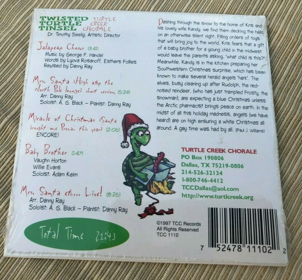 Twisted Turtle Tinsel - Turtle Creek Chorale - RARE CD new sealed - Image 4 of 4