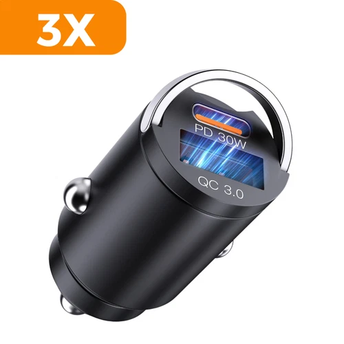 Cargador rápido de coche USB y USBC tipo C para iPhone Samsung encendedor de cigarrillos - Imagen 11 de 23