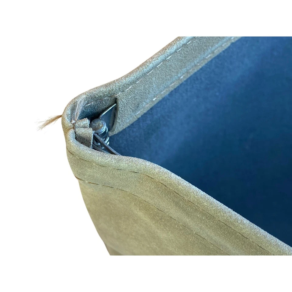 Vintage 1970s "Security National Bank" Cali Tan Faux Suede Attache Case Bag  - Image 2 of 4