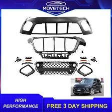 Front Bumper Grille W/ Fog Lamps & Covers Kit Fits 20 21 22 23 Kia Soul Wagon