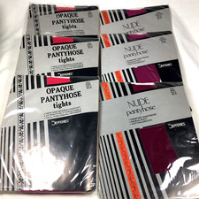 Vintage Panty Hose 6 Pairs Size A Made in USA Fuchsia Rose Wine Jefferies