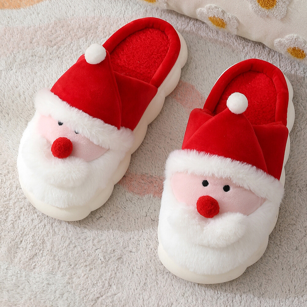 APL Ciabatte Babbo Natale Pantofole Termiche Piatte Antiscivolo per Autunno Inverno