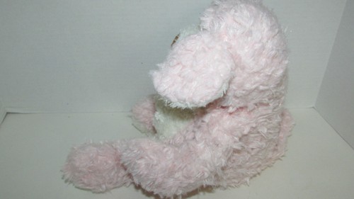 Baby Ganz Bellifuls puppy dog plush pink white rattle swirled fur USED - Picture 5 of 11
