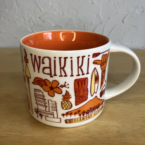 STARBUCKS Mug 2022 Waikiki Hawaii BEEN THERE SERIES 16 oz Coffee Cup