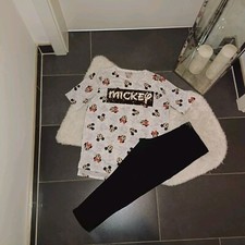 Set outfit S 34 36 Disney Mickey Mouse Shirt pailletten leggings - TopZustand
