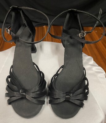 Women's Satin Latin Dance Shoes for Ladies sz 8 ballroom kTango&Salsa High heels