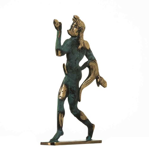Satyr Pan Faun Hand Made Solid Bronze Erotic Sculpture Figurine Penis Statue 6.7 - Picture 7 of 8