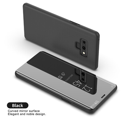 For Samsung S25/S24 FE/S23/S22/S21/S10 S-view Mirror Smart Flip Stand Case Cover
