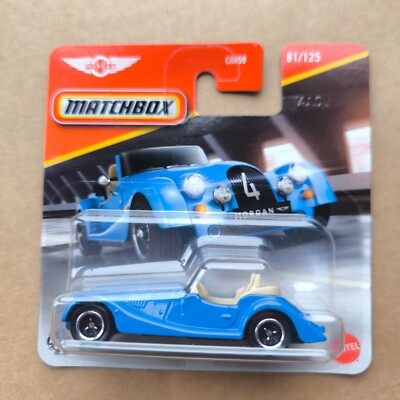 MATCHBOX Short Card MBX 2024 MORGAN PLUS FOUR BLUE 81/125 C0859