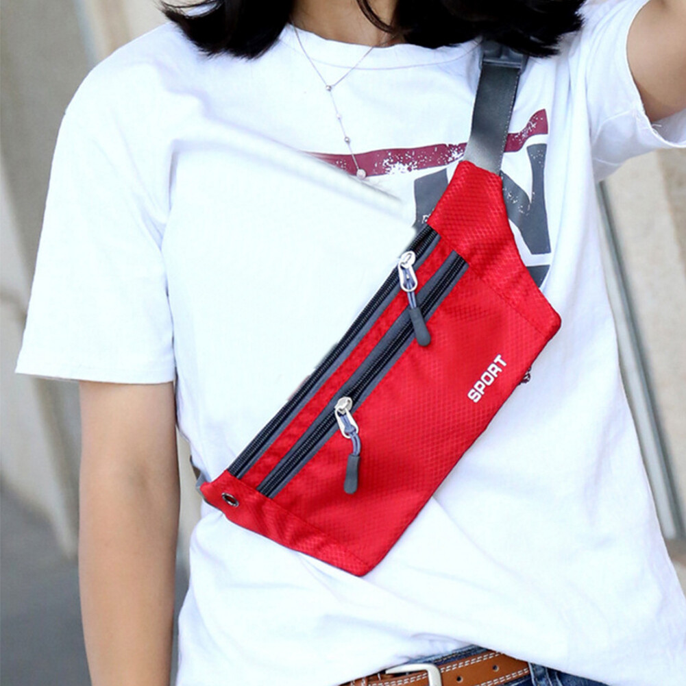 AU Belly Waist Belt Phone Bag Pack Pouch Band Fitness Gym Running Jogging Zipper - Foto 5