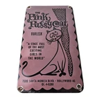 Vintage Pink Pussy Cat Sign - Hollywood Girls Burlesk Gas Service Saloon Sign