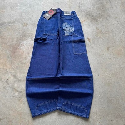 Baggy Southpole Carpenter Wide Leg Embroidered Y2K Skater Jeans 36x32